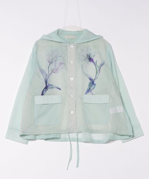 パーカー 551235：花柄シアーブルゾン レディース iS ScoLar パーカー 551235：花柄シアーブルゾン レディース