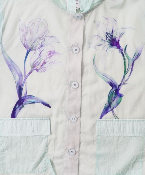 パーカー 551235：花柄シアーブルゾン レディース セール】551235：花柄シアーブルゾン（パーカー）｜iS ScoLar