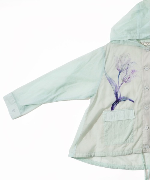 パーカー 551235：花柄シアーブルゾン レディース セール】551235：花柄シアーブルゾン（パーカー）｜iS ScoLar