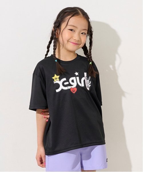 ガールズ 半袖Tシャツ X-girl Stages（エックスガールステージス） tシャツ キラッキー