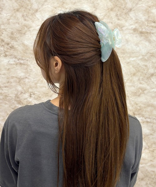 Flowering（フラワーリング） ヘアクリップ クリア×ニュアンス