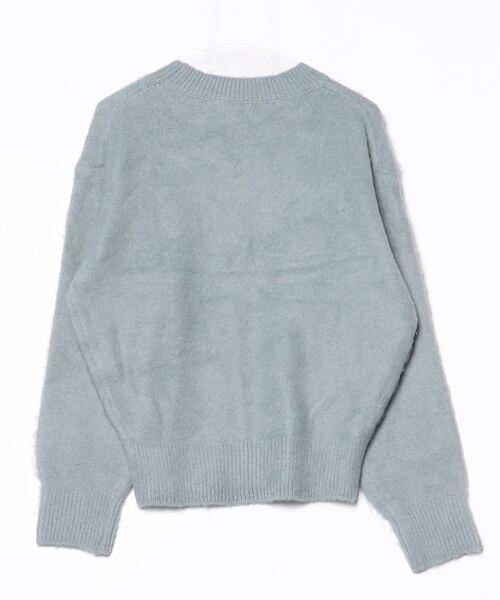 美品⁂センソユニコ⁂長袖ニットプルオーバー　袖切り替　ミックスヤーン　ゆったりL coen（コーエン） 長袖ニット FREE グリーン レディース : ZOZOTOWN