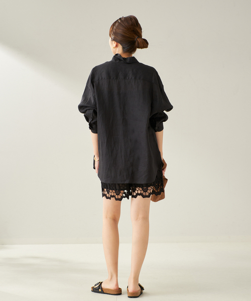 plage ブラウス シャツ Linen Big レディース : ZOZOTOWN Yahoo