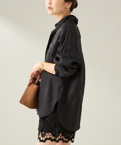 plage プラージュ　LINEN Gather ブラウス セール】LINEN Gather ブラウス（シャツ/ブラウス）｜Plage