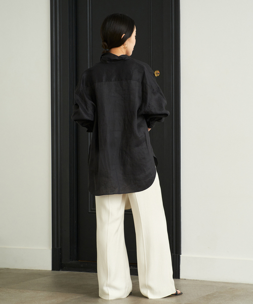 plage ブラウス シャツ Linen Big レディース : ZOZOTOWN Yahoo