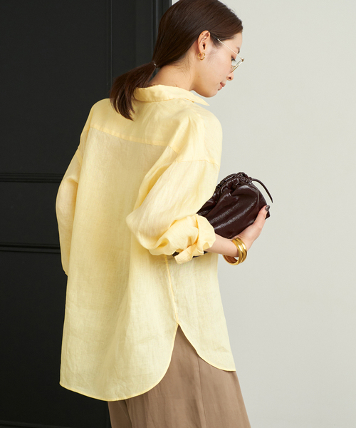 plage ブラウス シャツ Linen Big レディース : ZOZOTOWN Yahoo
