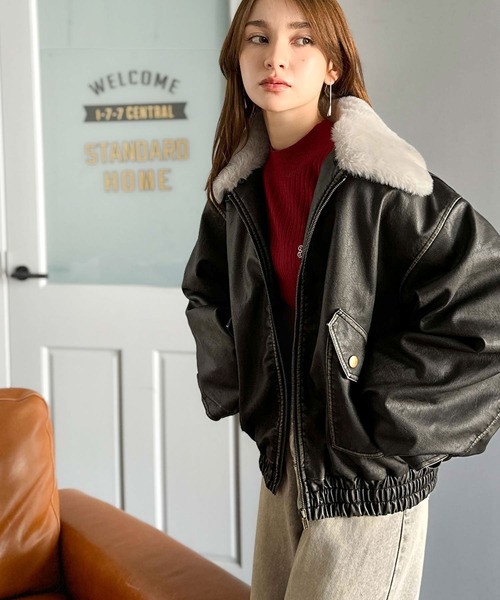 mily bilet ブルゾン アウター 「mily bilet」取り外し可ティペット
