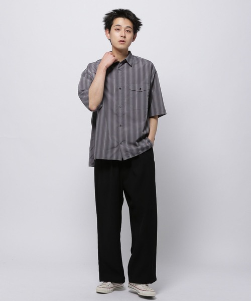 ニコアンドbe with M Misayoカラフルストライプシャツグレー新品 be with M] Misayoカラフルストライプシャツ | [公式]ニコアンド