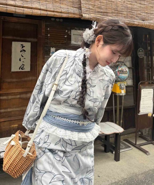 AS KNOW AS（アズノゥアズ） 浴衣 ○レースデザイン浴衣 3点セット