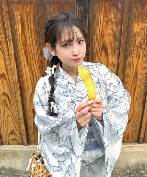 AS KNOW AS（アズノゥアズ） 浴衣 ○レースデザイン浴衣 3点セット