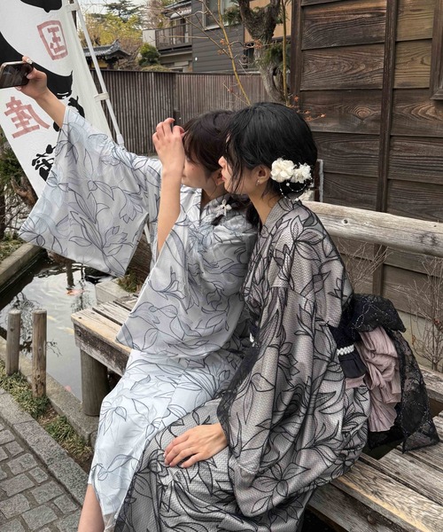 AS KNOW AS（アズノゥアズ） 浴衣 ○レースデザイン浴衣 3点セット