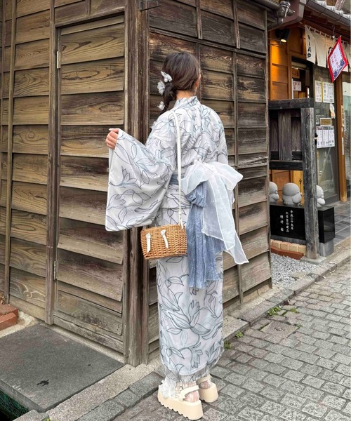 AS KNOW AS（アズノゥアズ） 浴衣 ○レースデザイン浴衣 3点セット