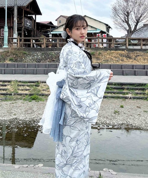 AS KNOW AS（アズノゥアズ） 浴衣 ○レースデザイン浴衣 3点セット