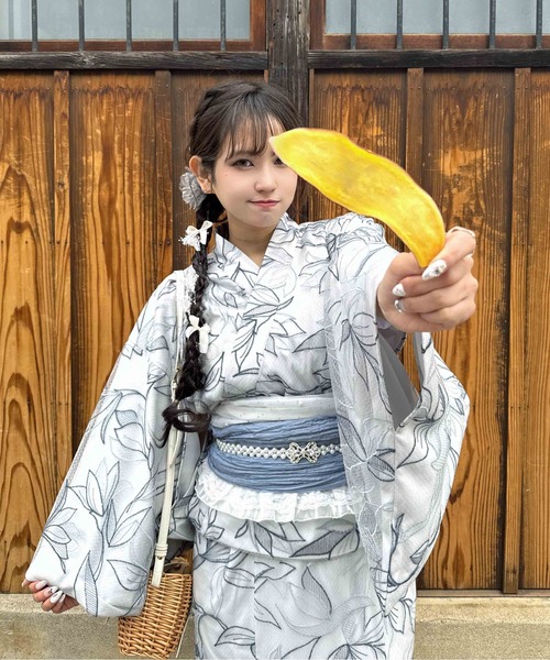 AS KNOW AS（アズノゥアズ） 浴衣 ○レースデザイン浴衣 3点セット