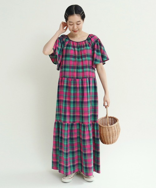 CHILD WOMAN（チャイルドウーマン） ワンピース マドラスチェック