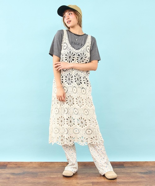 anap mimpi（アナップミンピ） ワンピース クロッシェ編み ロング