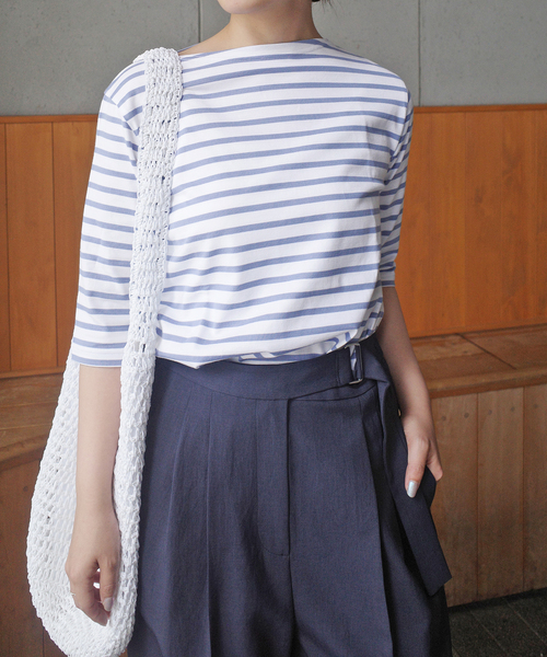tシャツ ORCIVAL/オーシバル ゴブソデボーダーTEE #ORC0136 レディース ORCIVAL tシャツ ORCIVAL/オーシバル ゴブソデボーダーTEE