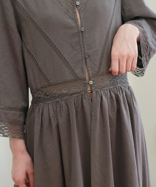 「Crisp」 7分袖ブラウス FREE ブラウン レディース_画像5