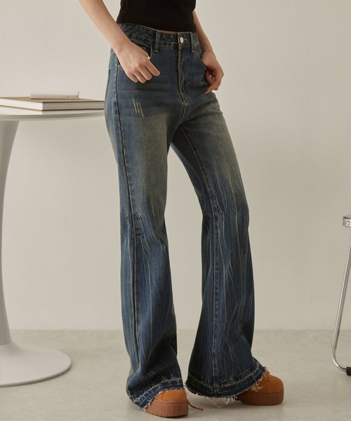 NuNuNa ジーンズ デニム デニムパンツ 「NuNuNa」ヴィンテージ加工