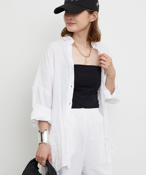 Deuxieme Classe ブラウス シャツ *New Linen ワイドシャツ