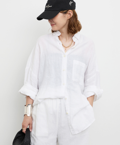 Deuxieme Classe ブラウス シャツ *New Linen ワイドシャツ