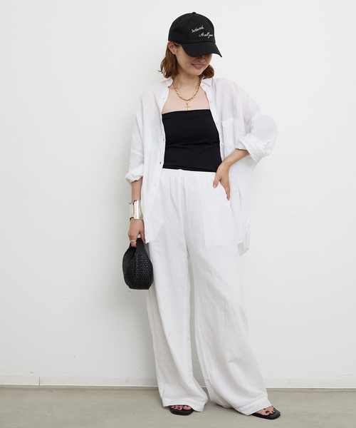 Deuxieme Classe ブラウス シャツ *New Linen ワイドシャツ