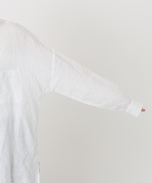 定価30800円 ドゥーズィエムクラス リネンワイドシャツ 白 Deuxieme Classe ブラウス シャツ *New Linen ワイドシャツ