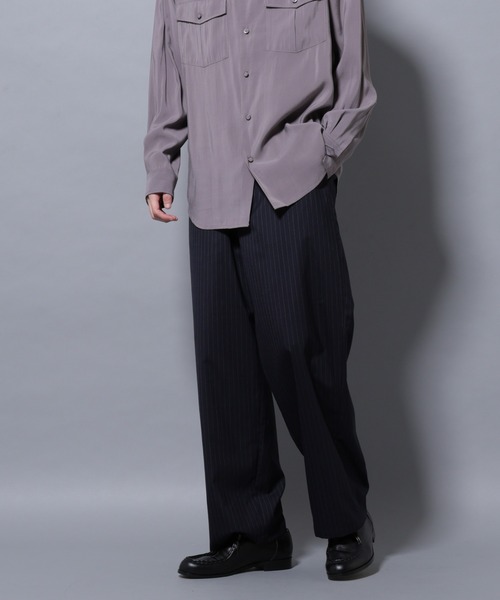 NANO universe（ナノ・ユニバース） パンツ 「大人のワイドパンツ」TW