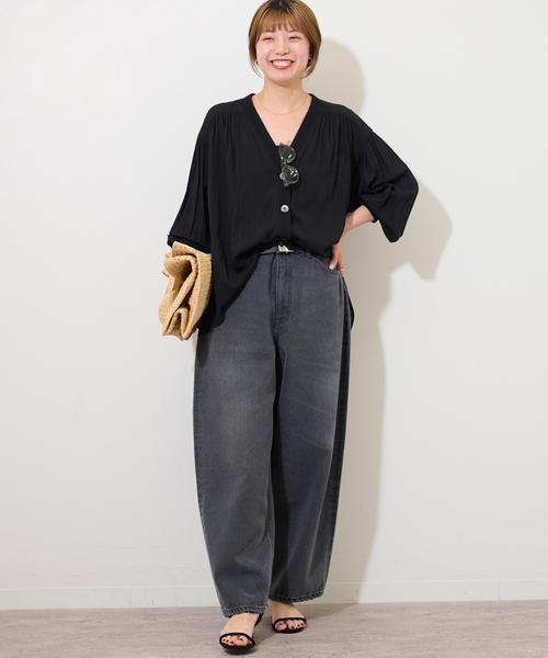 「JOURNAL STANDARD relume」 長袖ブラウス FREE ブラック レディース JOURNAL STANDARD relume 「JOURNAL relume」 長袖ブラウス FREE
