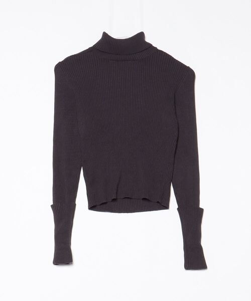「MERCURYDUO」 タートルネックニット FREE チャコールグレー レディース_画像2