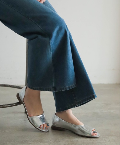 「NOMBRE IMPAIR」 フラットサンダル 36 シルバー レディース_画像4