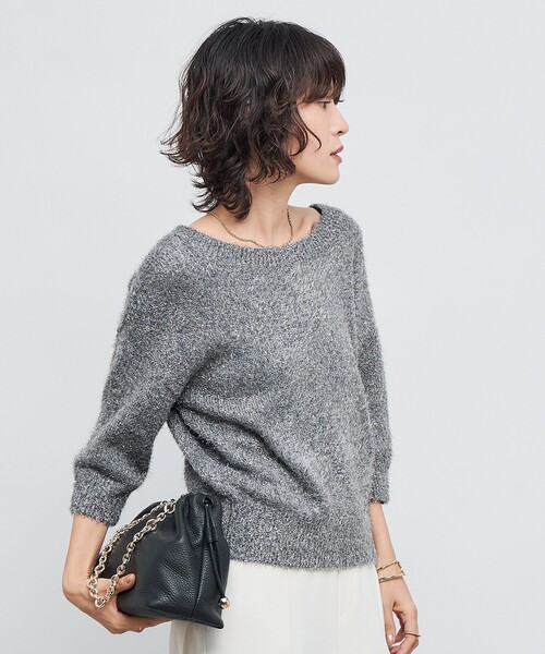 ✼新品✼ 2024 ノーリーズ ソフィ キラキラ 前後2WAY ニット セーター NOLLEY'S Sophi（ノーリーズソフィー） カーディガン キラキラフェザー