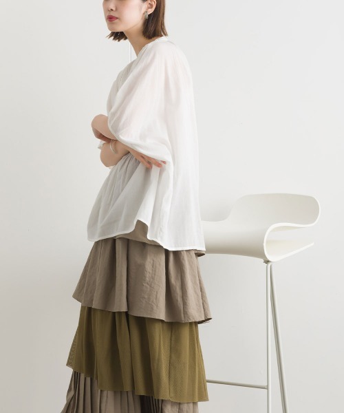 「terrace」 半袖ブラウス MEDIUM オレンジ レディース_画像9