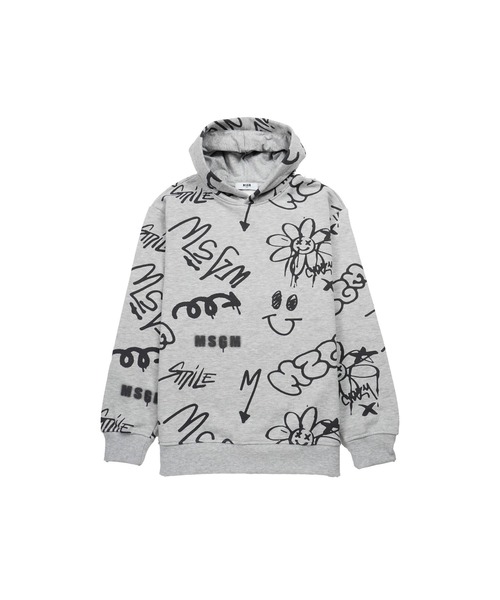 MSGM KIDS パーカー MSGMマルチグラフィティ スウェットパーカー
