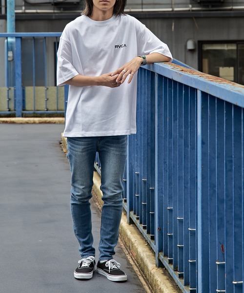 「RVCA」 半袖Tシャツ MEDIUM ベージュ メンズ_画像4