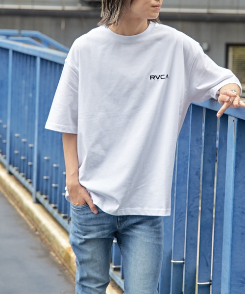 「RVCA」 半袖Tシャツ MEDIUM ベージュ メンズ_画像7