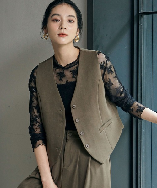 LOWO ベスト ジレ レディース : ZOZOTOWN Yahoo!店 - 通販 - Yahoo