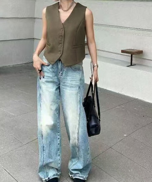 LOWO ベスト ジレ レディース : ZOZOTOWN Yahoo!店 - 通販 - Yahoo