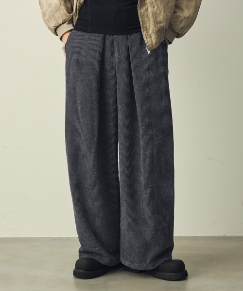 Shoowtime（ショウタイム） パンツ Corduroy Tuck Wide Slacks