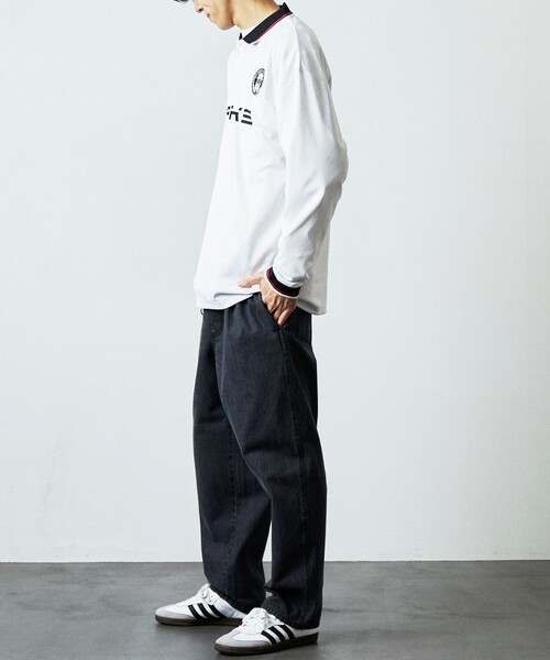 UMBRO 長袖ポロシャツ ホワイト/ネイビー umbro（アンブロ） 長袖ポロシャツ X-LARGE ネイビー メンズ