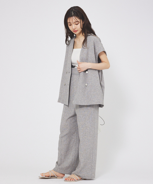 「abahouse mavie」 セットアップ 38 ネイビー レディース_画像3