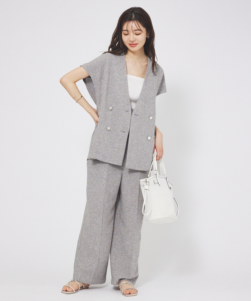 「abahouse mavie」 セットアップ 38 ネイビー レディース_画像4