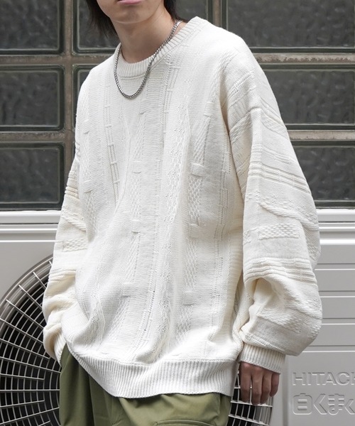 「Confirm」 長袖ニット M ブラック メンズ_画像2