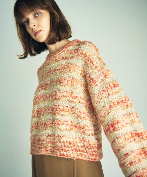 「GRACE CONTINENTAL」 長袖ニット 36 パープル レディース_画像2