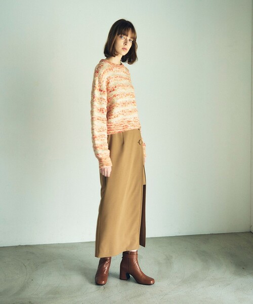 「GRACE CONTINENTAL」 長袖ニット 36 パープル レディース_画像3