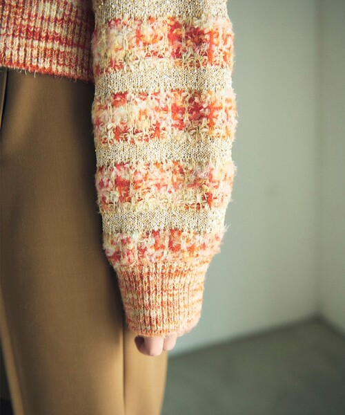 「GRACE CONTINENTAL」 長袖ニット 36 パープル レディース_画像6