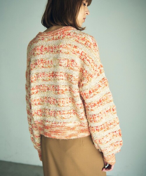 「GRACE CONTINENTAL」 長袖ニット 36 パープル レディース_画像7