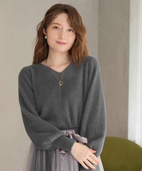ASTORIA ODIER（アストリアオディール） ニット セーター ラメフェザー