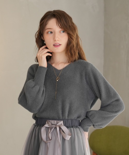 ASTORIA ODIER（アストリアオディール） ニット セーター ラメフェザー