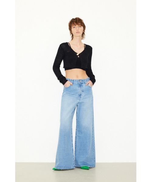 「THROW by SLY」 ニットカーディガン FREE クリアレッド レディース_画像2